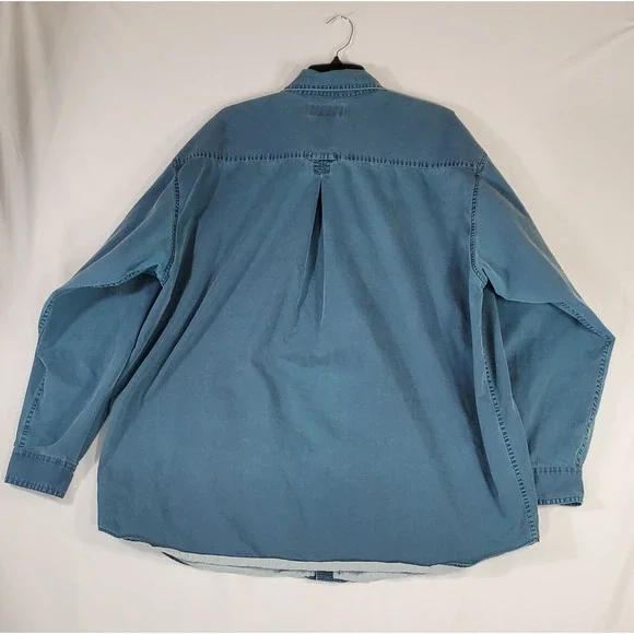 Columbia Sportswear Company Men's Long Sleeve Denim Cotton Size XXL Blue - Picture 6 of 7